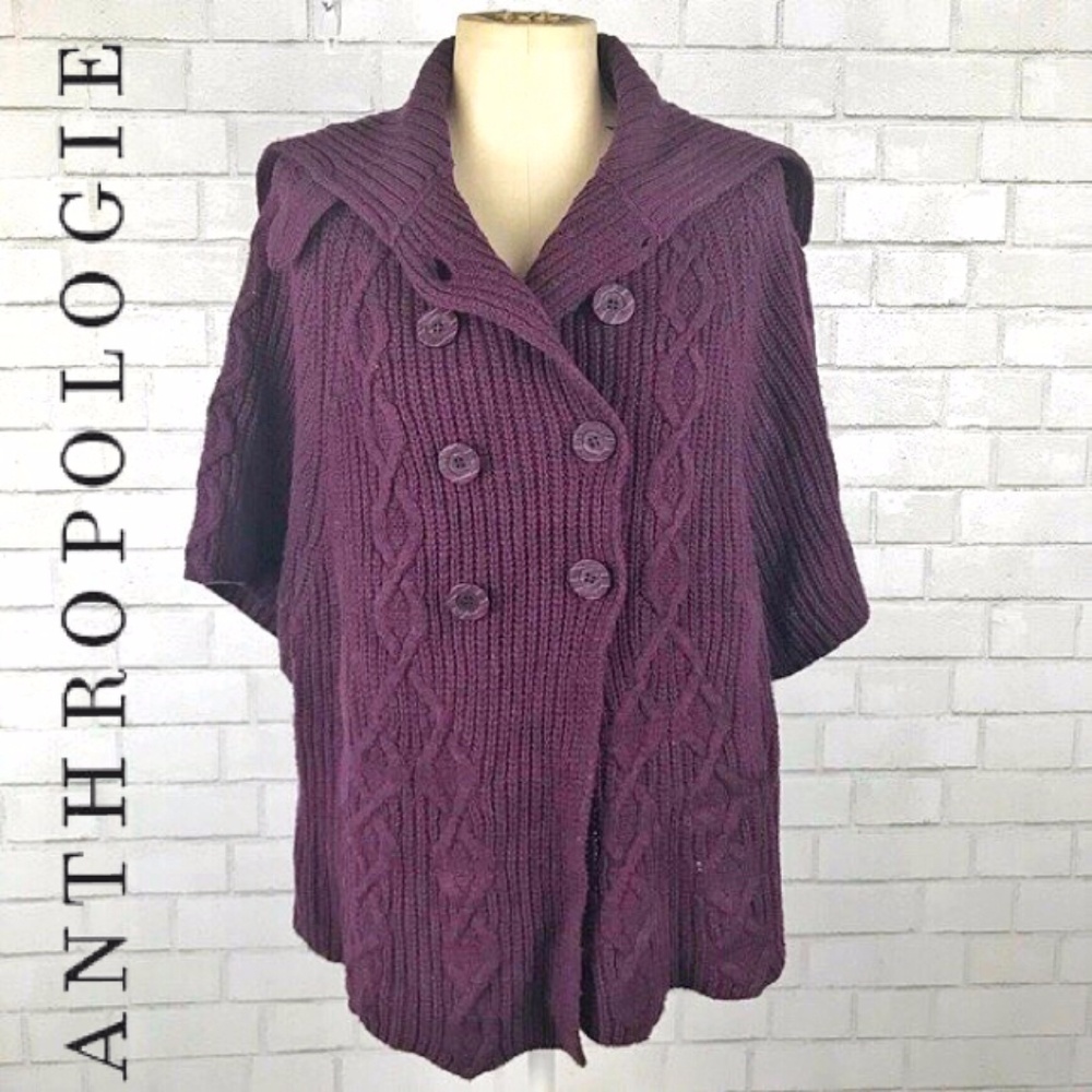 Anthropologie - Knit Poncho Jacket EUC